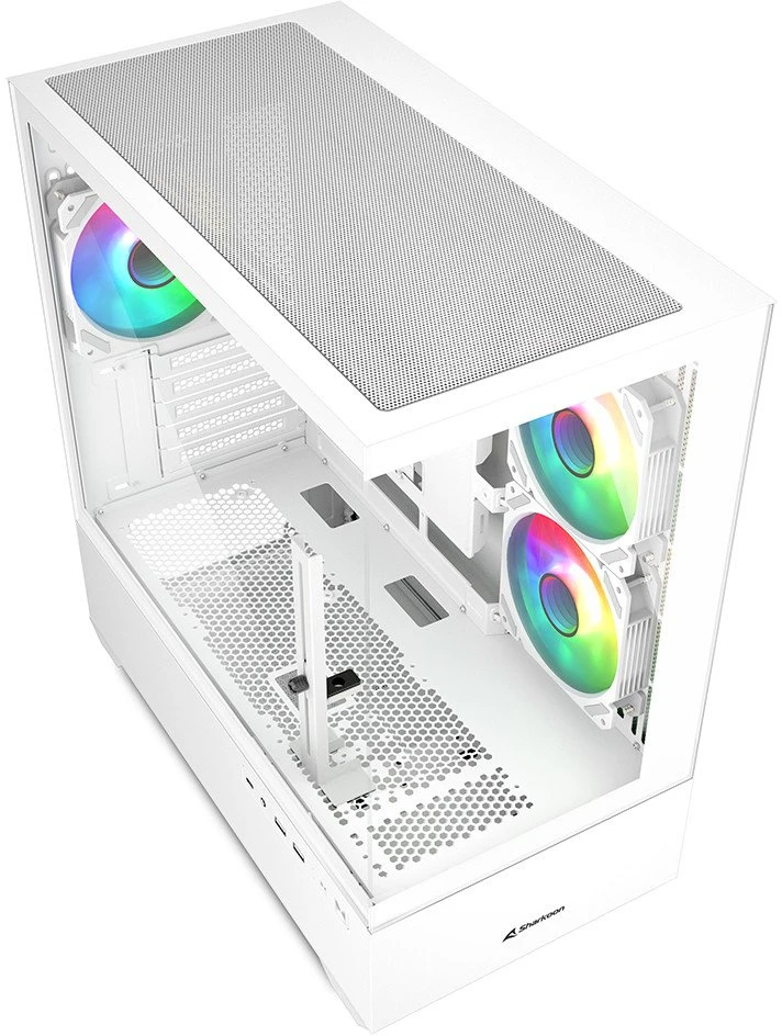 Sharkoon MK6 RGB Micro-ATX 1xGlass Baltas