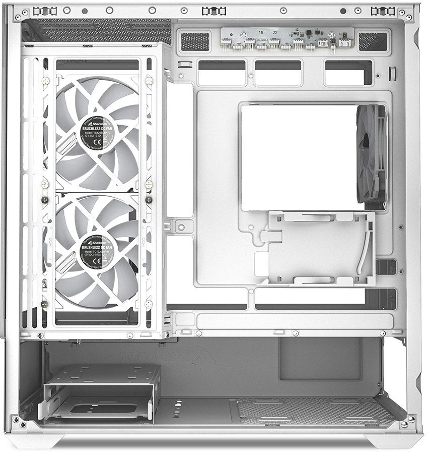 Sharkoon MK6 RGB Micro-ATX 1xGlass Baltas