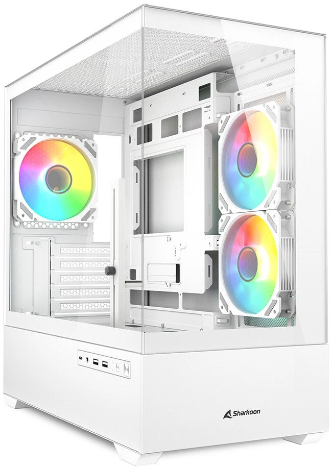 Sharkoon MK6 RGB Micro-ATX 1xGlass Baltas