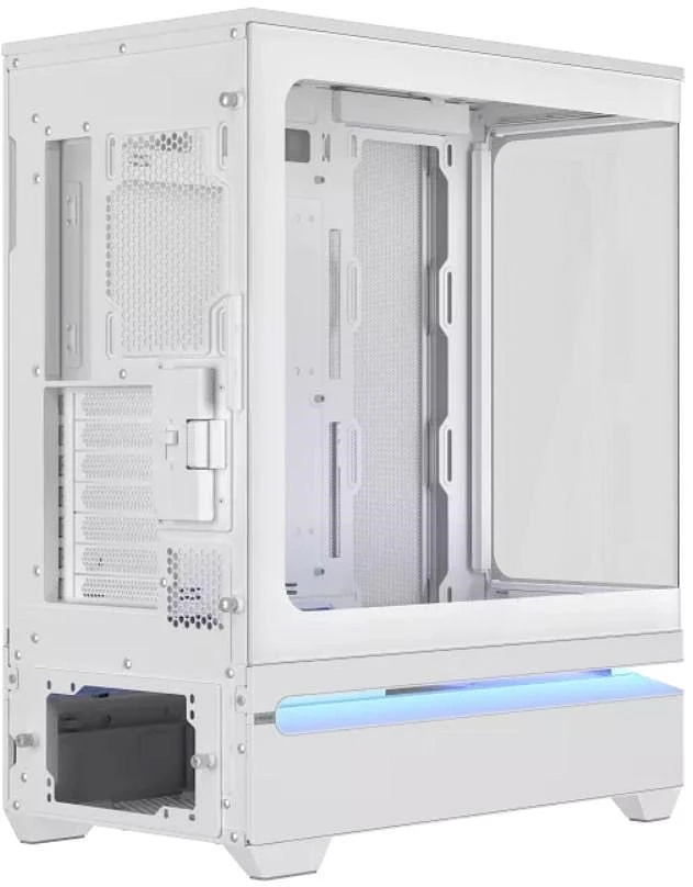 ASUS korpusas PRIME AP304 TG ARGB Baltas, ATX, permatomas šonas, 4x120mm ARGB, balta