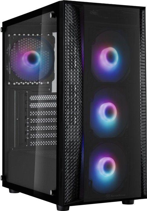 „SilverStone Fara B1 Pro Midi–Tower“, ARGB, grūdintas stiklas – juoda