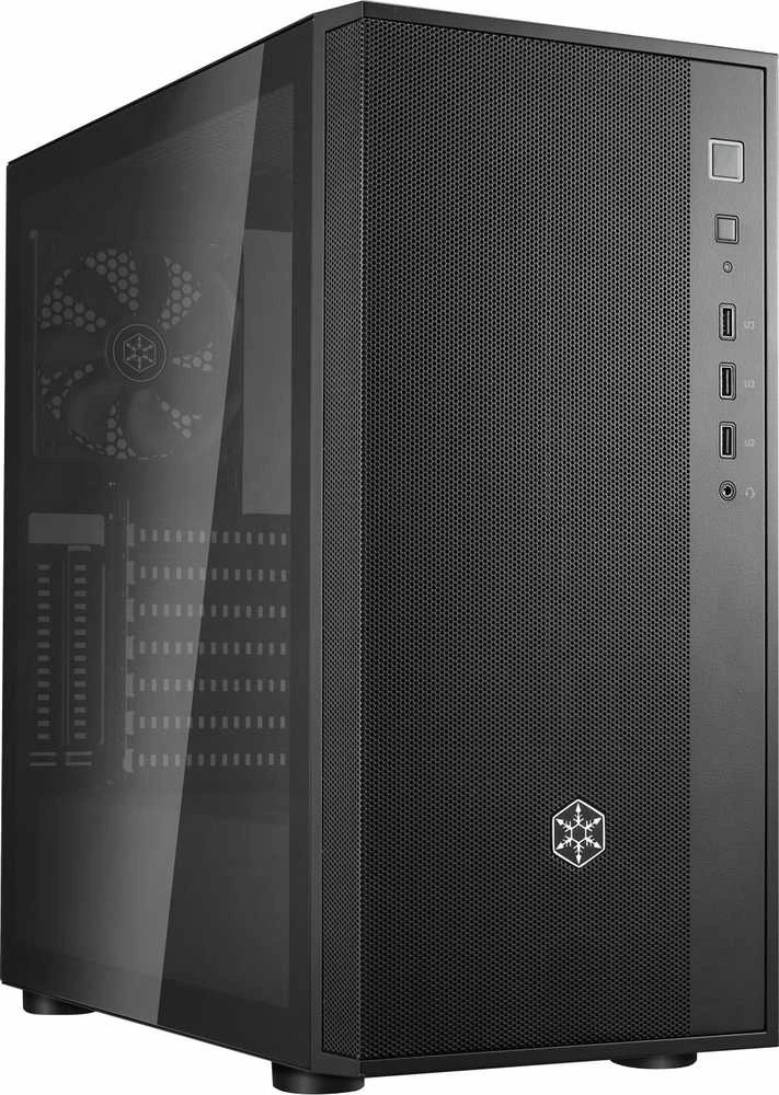 SilverStone Fara R1 V2 Midi-Tower, Tempered Glas - juodas