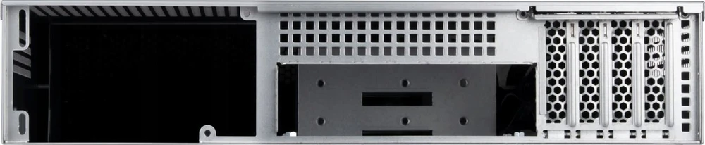 „SilverStone SST-RM23-502-MINI“ – montuojamas ant stovo, serverio korpusas, 2U, „Micro-ATX“ – juodas