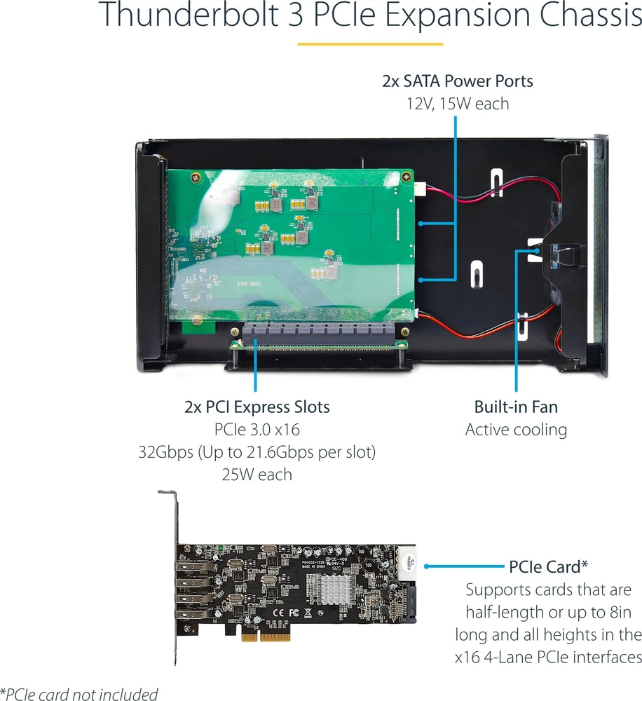 StarTech 2TBT3-PCIE-ENCLOSURE/THUNDERBOLT 3 PCIE IŠORINĖ
