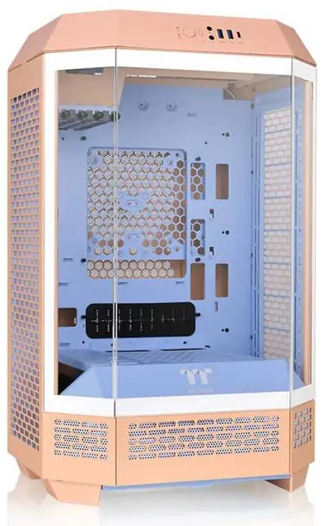 „Thermaltake The Tower 300“, bokšto tipo korpusas – „pfirsich“, grūdintas stiklas