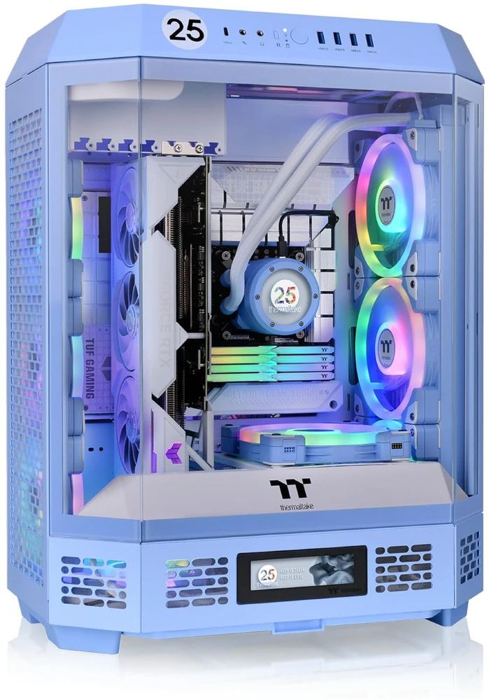 Mėlyna Midi Thermaltake The Tower 600 Hydrangea Mėlyna