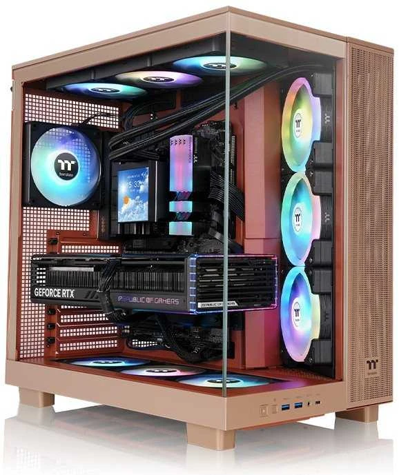 „Thermaltake View 380 XL TG ARGB“ žvyro ir smėlio spalvos