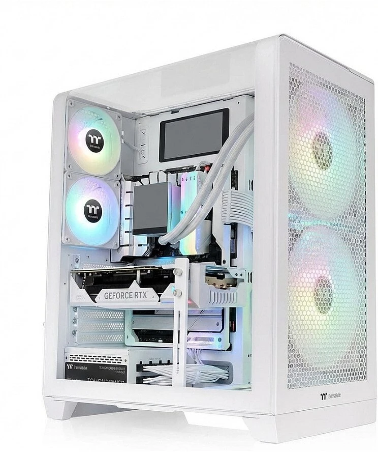 Thermaltake View 390 TG, Tower-case - baltas, Tempered Glass x 2