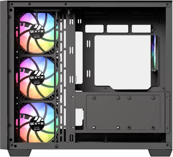 Usorteret XYZ PC GEAR Qubex ARGB korpusas juodas (X-CS-QUBEX-B)