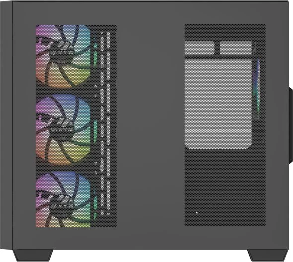 Usorteret XYZ PC GEAR Qubex ARGB korpusas juodas (X-CS-QUBEX-B)