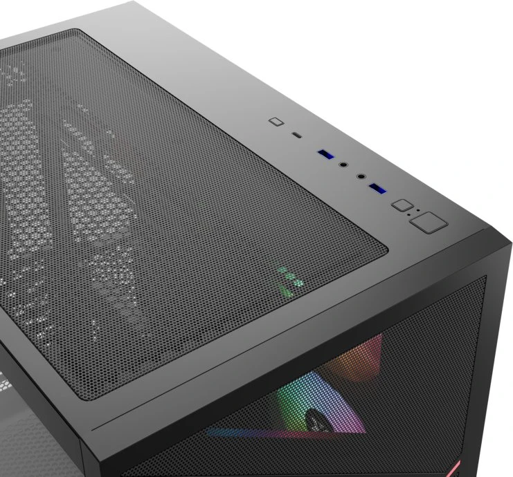 Usorteret XYZ PC GEAR Qubex ARGB korpusas juodas (X-CS-QUBEX-B)