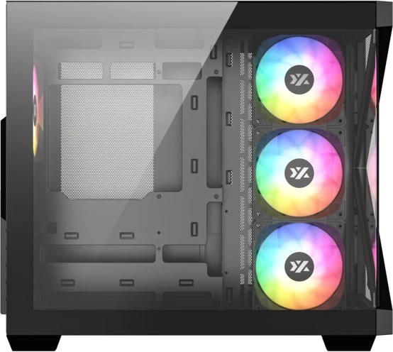 Usorteret XYZ PC GEAR Qubex ARGB korpusas juodas (X-CS-QUBEX-B)