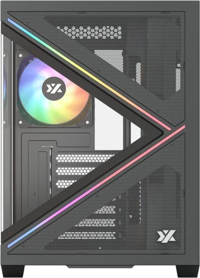 Usorteret XYZ PC GEAR Qubex ARGB korpusas juodas (X-CS-QUBEX-B)