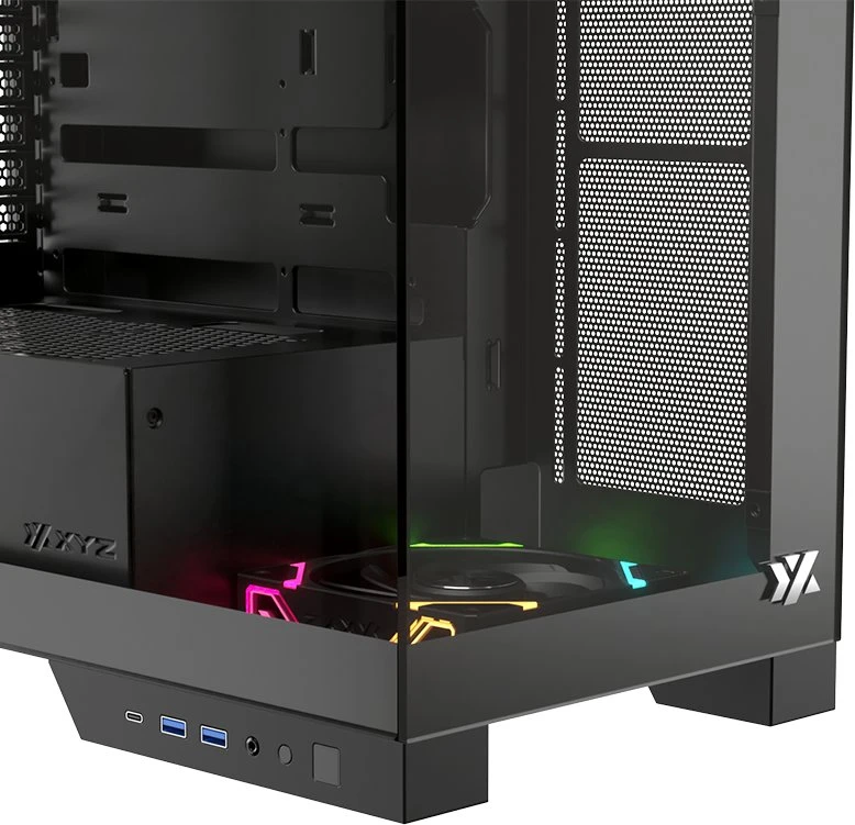Usorteret Korpusas XYZ PC GEAR Trifecta ARGB juoda (X-CS-TRIFECTA-B)