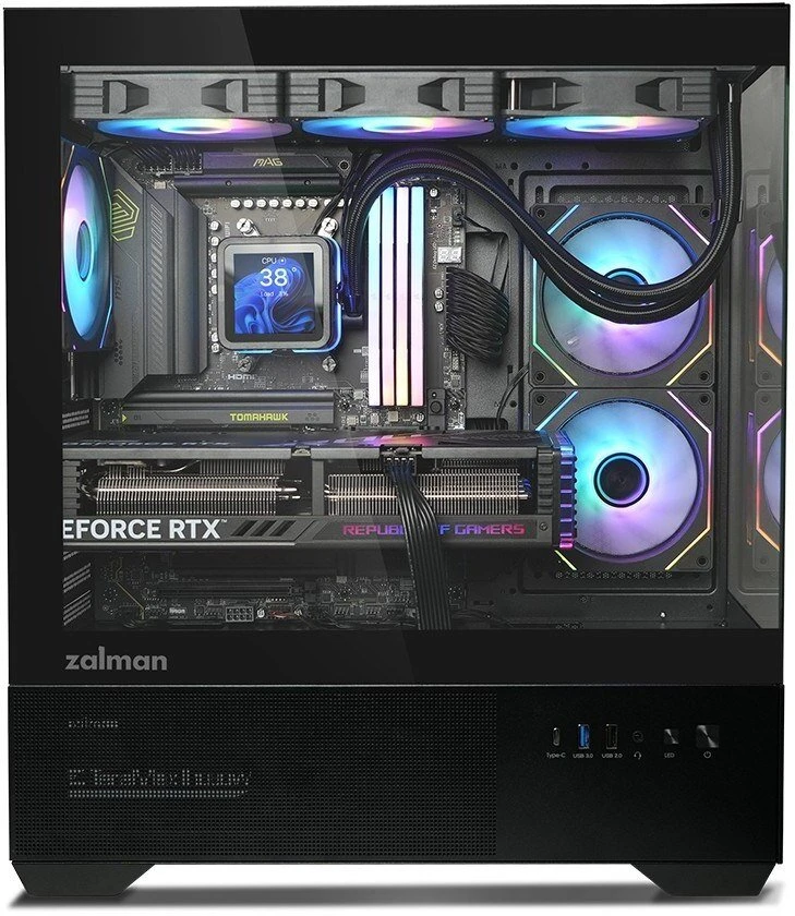Zalman Obudowa chronix v2 mid tower argb fan x3 juoda