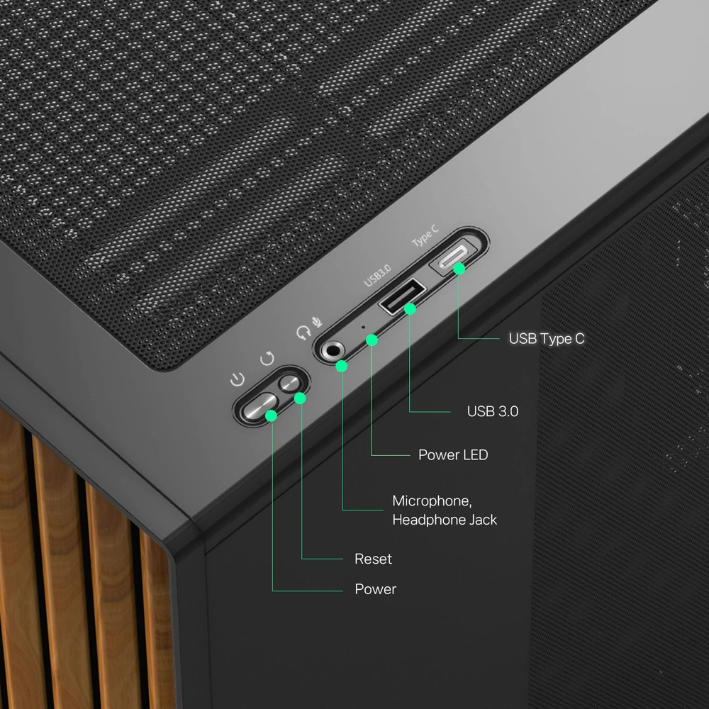 Zalman P10 namu matx mini bokšto korpusas, juodas