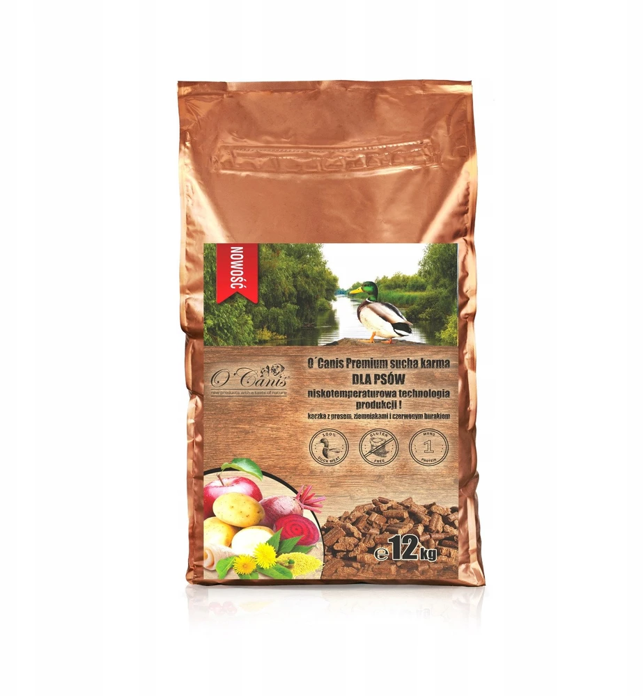 Šunų Maistas - O'Canis Premium Anties Sausas Maistas 6kg Be Glitimo 26% Baltymų