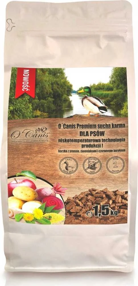 Šunų Maistas - O'CANIS Antiena su Grikiais, Bulvėmis ir Raudonuoju Burokėliu - 1.5kg