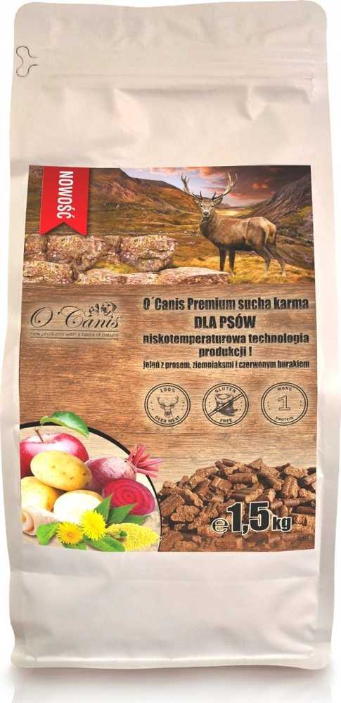 Šunų Maistas - O'CANIS Elnias su Milteliais, Bulvėmis ir Raudonuoju Burokėliu - 1.5kg