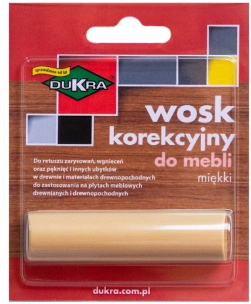 Vaškas defektams Dukra 11, geltonas, 75 x 19 mm