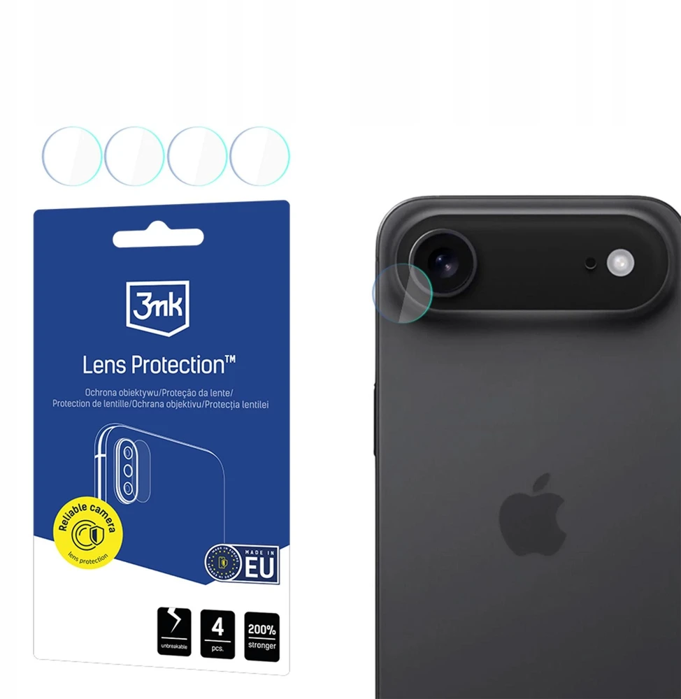 3mk objektyvo apsauga – kameros objektyvo stiklas, skirtas „iPhone Air“ (4 komplektai)
