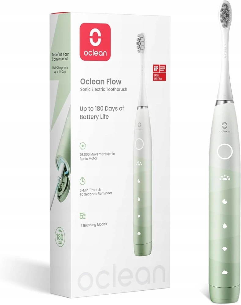 Oclean Flow šepetėlis žalias