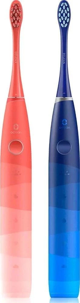 Dantų šepetėlis Oclean "Flow Find Duo Sonic" šepetėlių rinkinys raudona - mėlyna 2 vnt.