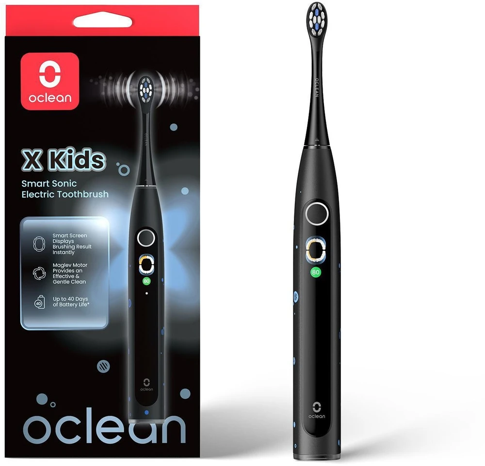 Oclean X Kids Elektrinis dantų šepetėlis Juodas