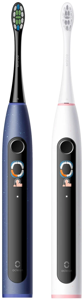 Elektrinis dantų šepetėlis „Oclean X Lite Smart Sonic Duo Set“, pilkas ir mėlynas