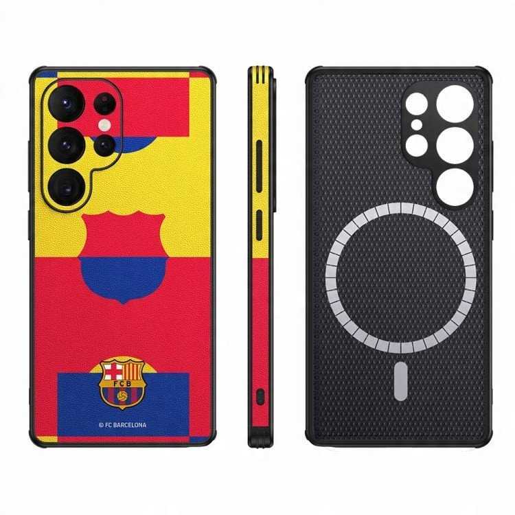 Ocpc FC Barcelona dėklas, skirtas Samsung Galaxy S25 Ultra magnetinis dėklas MagSafe OCFCBMCS25UMF MF