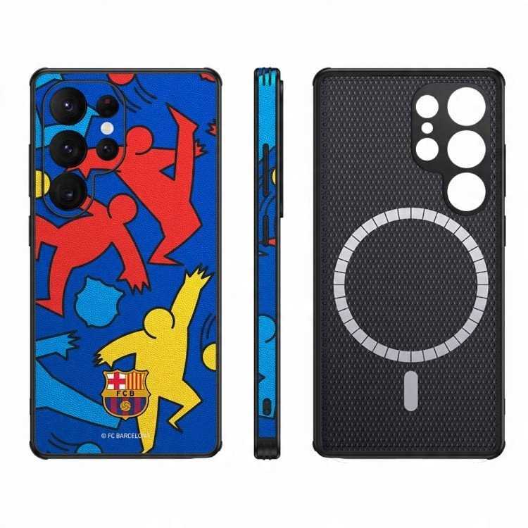 Ocpc „FC Barcelona“ dėklas, skirtas „Samsung Galaxy S25 Ultra“, magnetinis dėklas, „MagSafe OCFCBMCS25USP SP“.