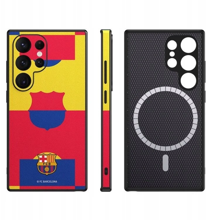 Ocpc FC Barcelona dėklas, skirtas Samsung Galaxy S24 Ultra magnetinis dėklas MagSafe OCFCBMCS24USP SP