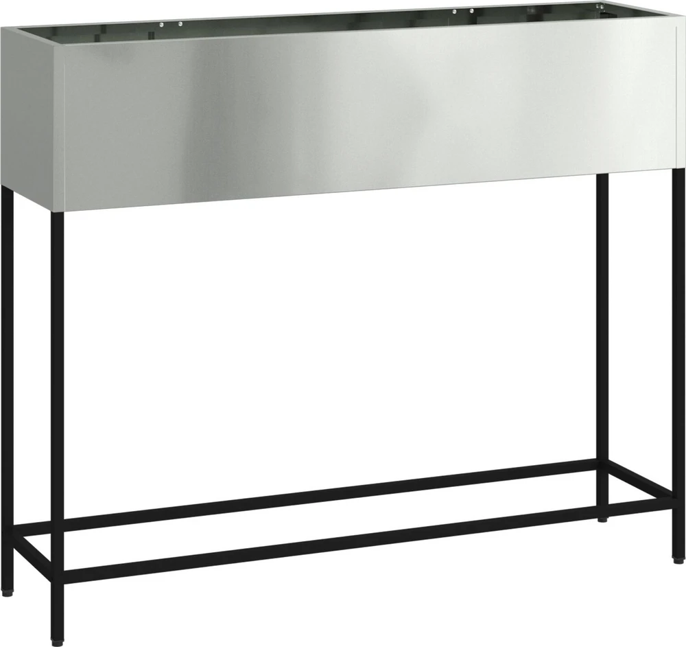 Pakeltas Sodo Vazonas Sidabro 100 x 26 x 82 cm Cinkuota plienas