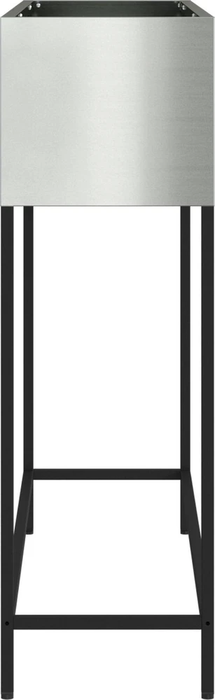 Pakeltas Sodo Vazonas Sidabro 100 x 26 x 82 cm Cinkuota plienas