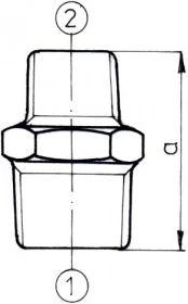 Odlewnia Zawiercie Reduktoriaus jungtis 2 x 5/6'' cinkuota