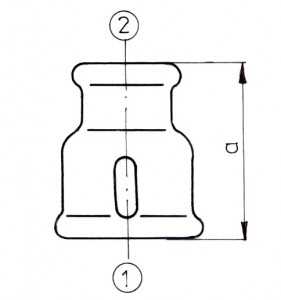 Odlewnia Zawiercie Redukcinė mova M2 5/4 x 1/2'' cinkuota