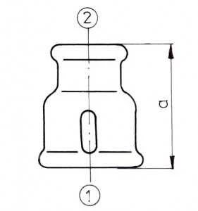 Odlewnia Zawiercie Redukcinė įvorė M2 6/4 x 5/4'' cinkuota