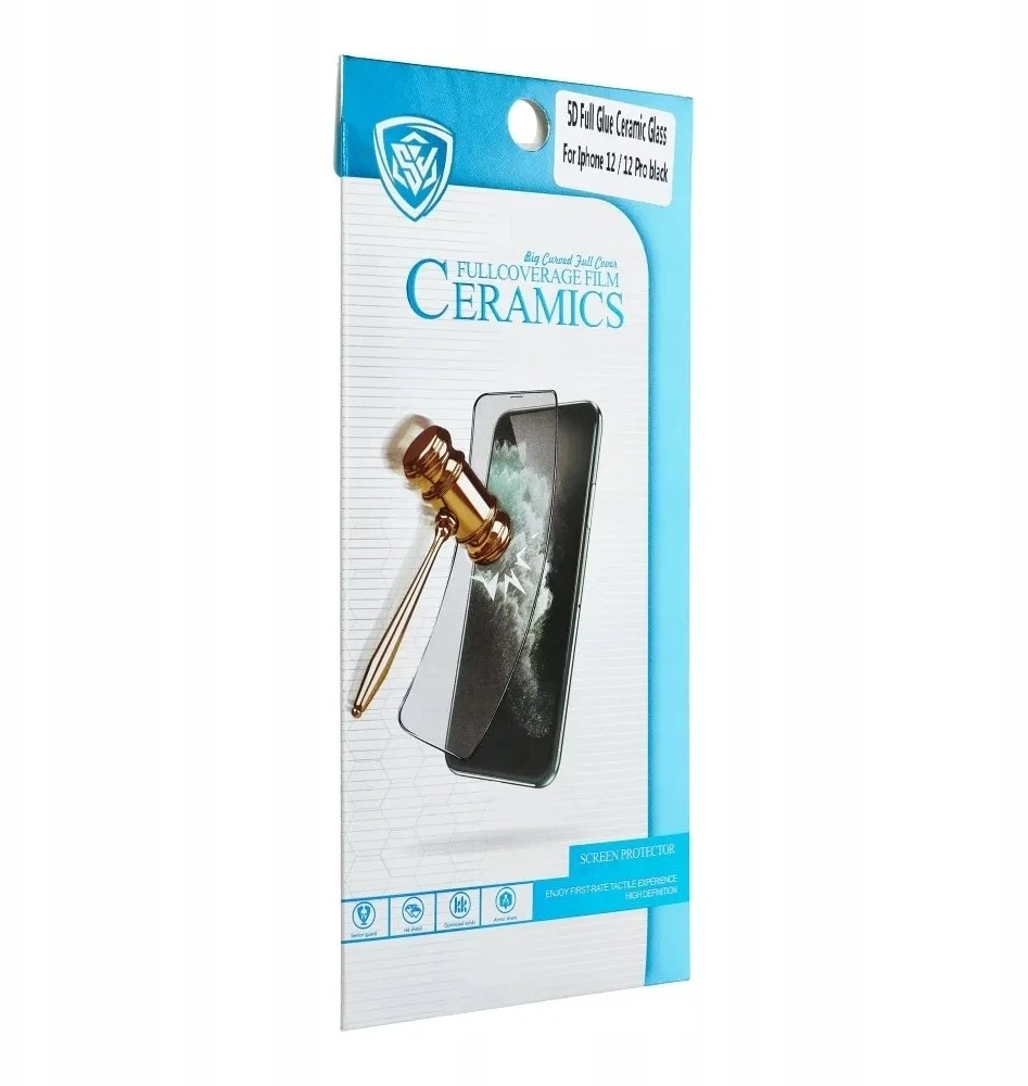 Reach LCD apsauginis stikliukas 5D Full Glue Ceramic Glass Apple iPhone 14 Pro Max juodas