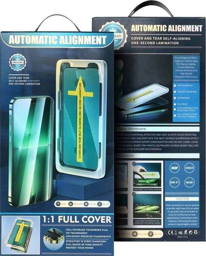 Oem 5D Full Glue Tempered Glass for iPhone 13 PRO MAX / 14 PLUS with applicator juodas