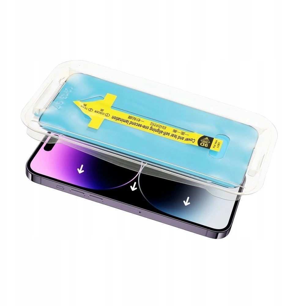 Oem 5D Full Glue Tempered Glass for iPhone 16 PRO MAX / 17 PRO MAX / 18 PRO MAX with applicator juodas