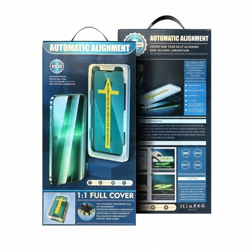 Oem 5D Full Glue Tempered Glass for iPhone 15 with applicator juodas