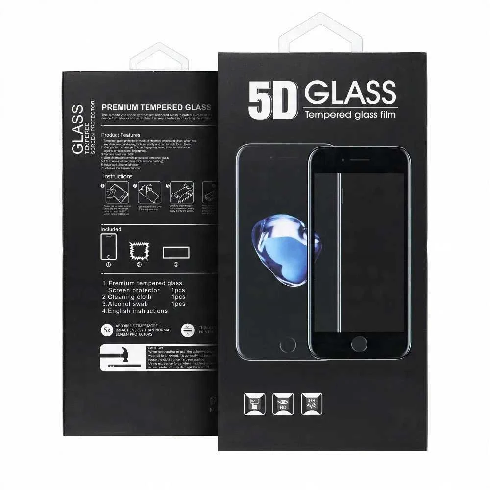 Oem 5D Full Glue Tempered Glass - for iPhone 14 Pro (MATTE) juodas