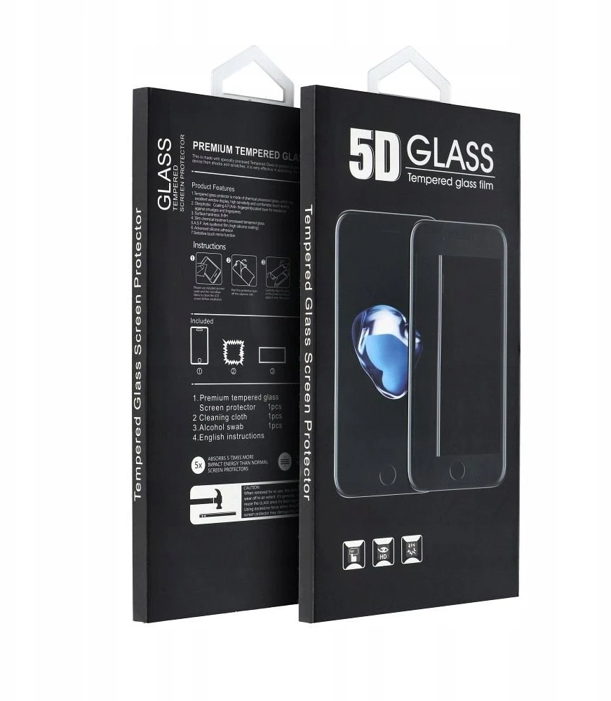 Oem 5D Full Glue Apsauginis stiklas - skirtas Xiaomi Redmi Note 13 Pro+ 5G juodas