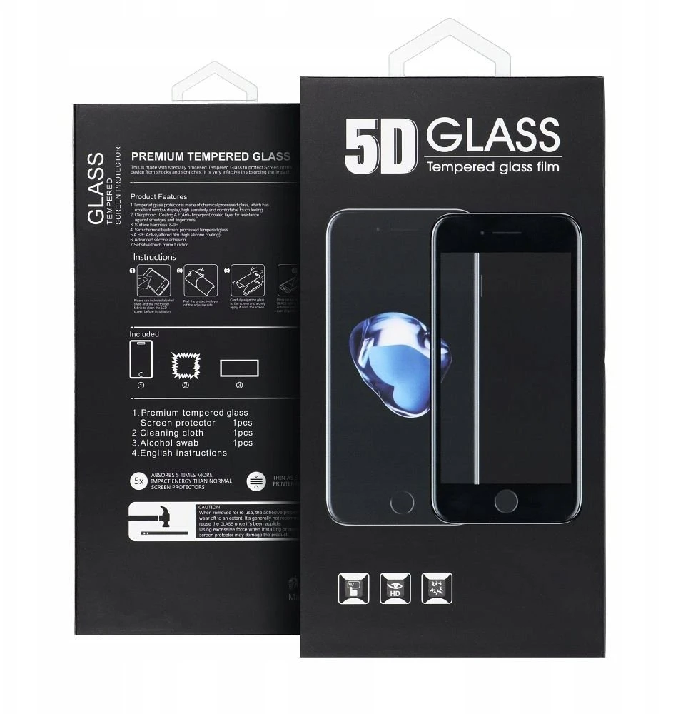 Oem Grūdintas stiklas 5D Full Glue do Xiaomi Redmi NOTE 15 4G / Redmi NOTE 15 5G Tempered Glass juoda