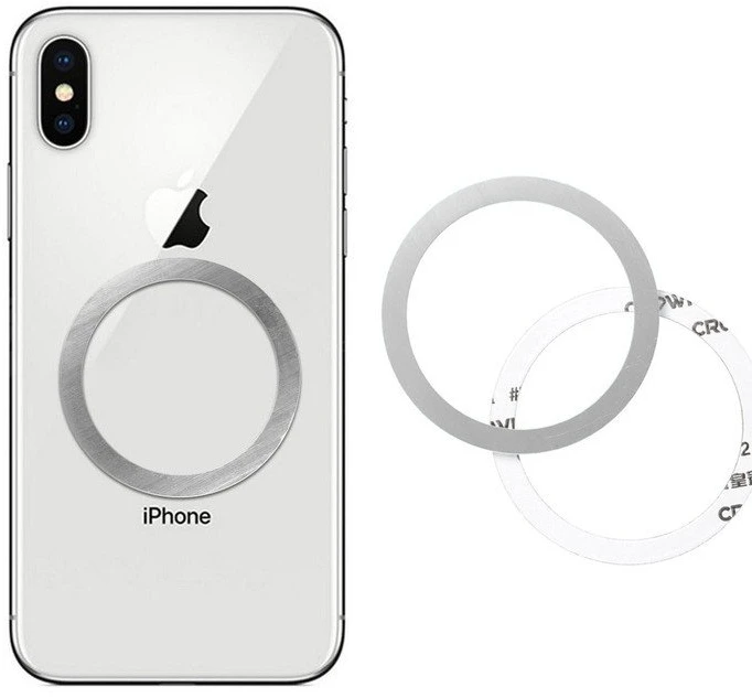 Oem universali apvali plokštelė / magnetinis žiedas, suderinamas su „MagSafe“ sidabrinis