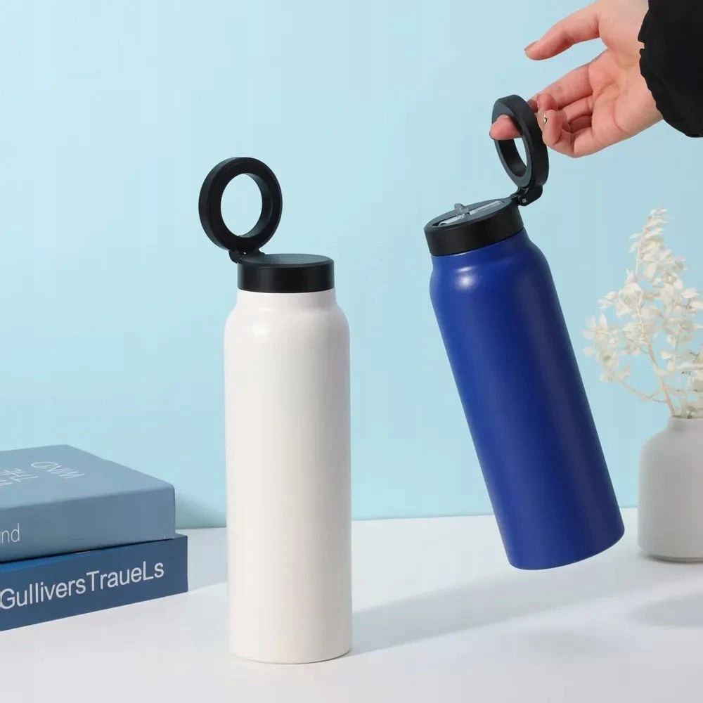 Gertuvė Oem Buteliukas / bidon na wodę metal su laikikliu kompatybilnym su Magsafe 950ml mėlyna