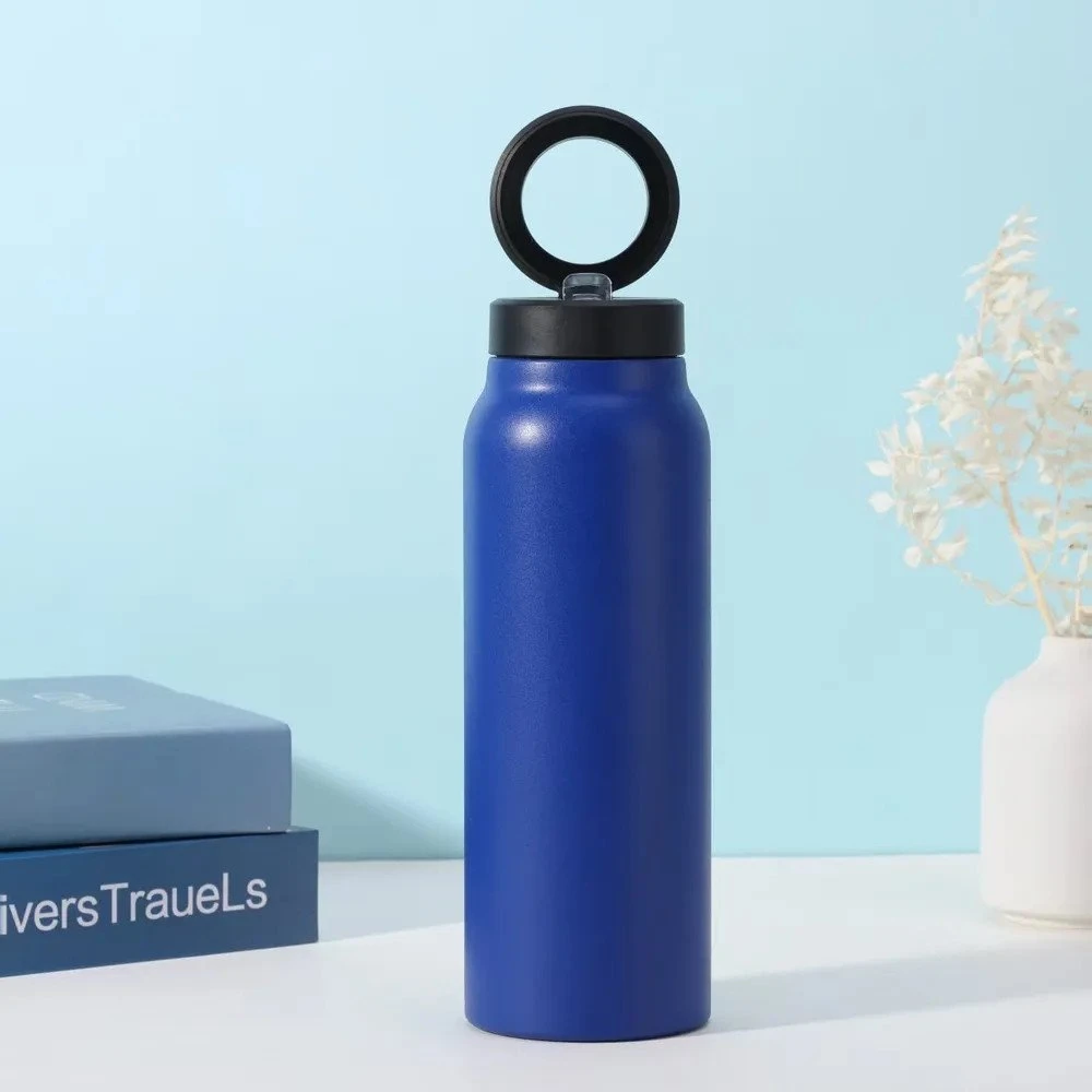 Gertuvė Oem Buteliukas / bidon na wodę metal su laikikliu kompatybilnym su Magsafe 950ml mėlyna