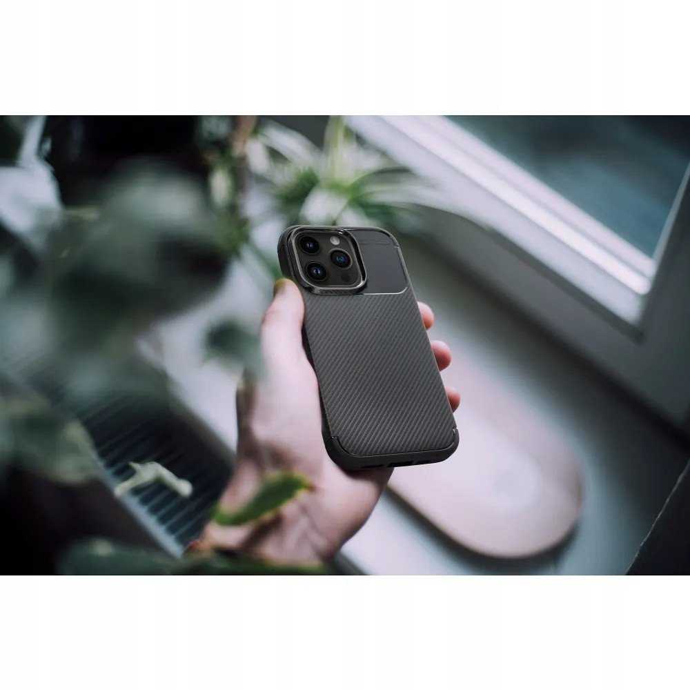 Dėklas Oem Case for iPhone 16e (SE 4 2025) / 17e Carbon Premium juodas