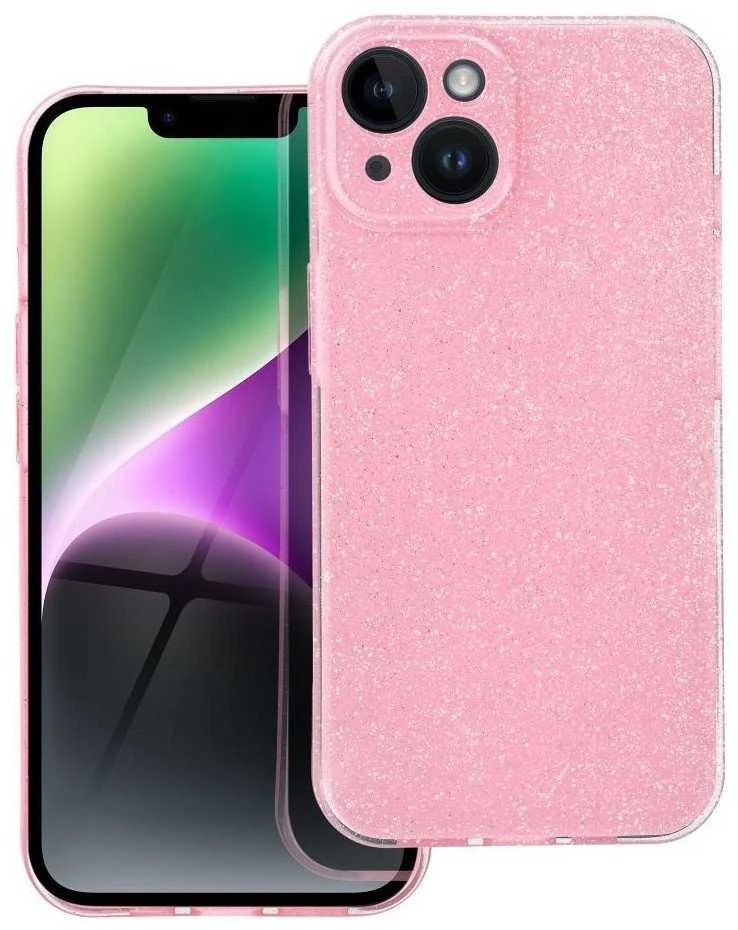 Oem Originalus dėklas, skirtas iPhone 16e (SE 4 2025) / 17e, skaidrus, 2 mm, mirksinčios rožinės spalvos