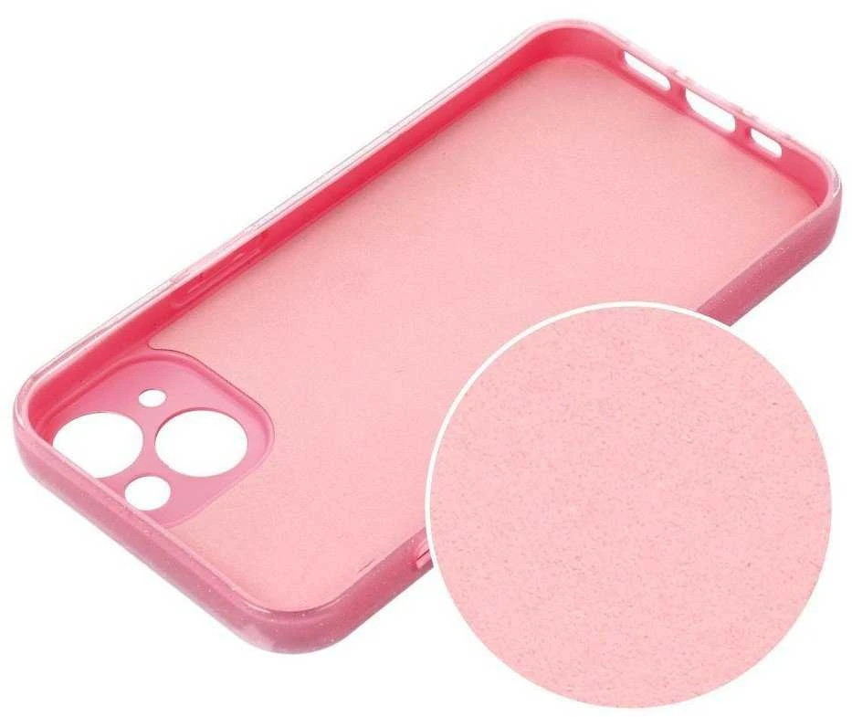 Oem Originalus dėklas, skirtas iPhone 16e (SE 4 2025) / 17e, skaidrus, 2 mm, mirksinčios rožinės spalvos